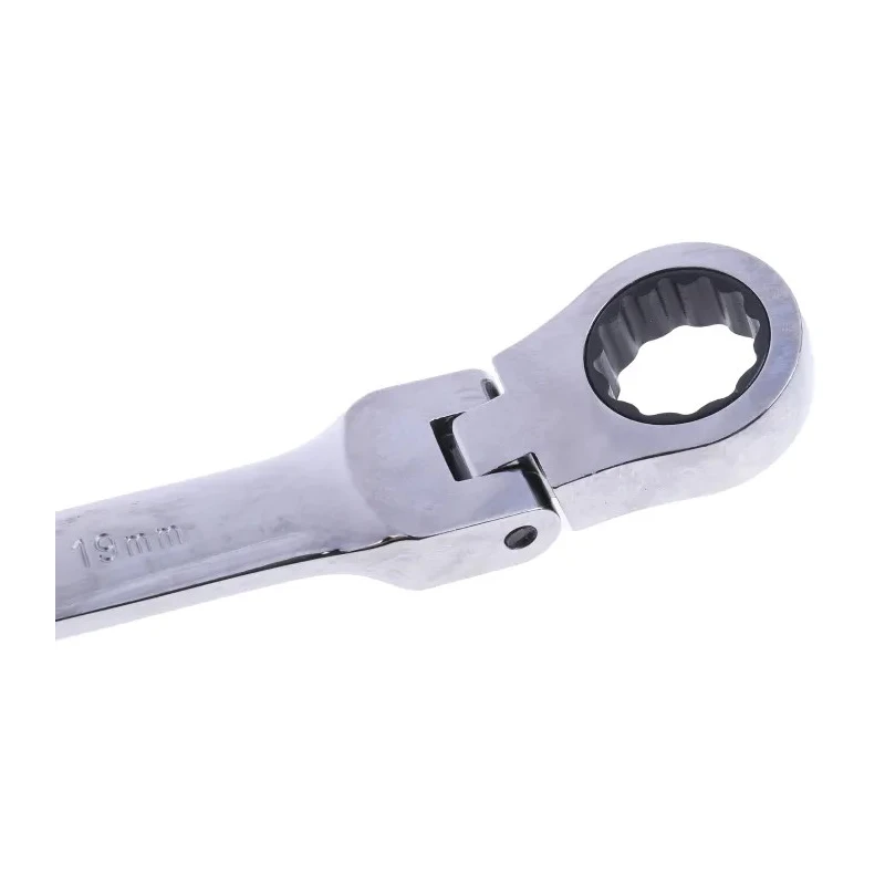 RS PRO 12-Piece Hinged Ratchet Combination Spanner Set 8 to 19 mm Chrome Vanadium Steel 487-268