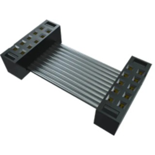 Samtec Flat Ribbon IDC Socket Cable Assembly, Black Glass Filled Polyester Jacket, 3.175 mm Length TCSD-20-D-03.00-01-N