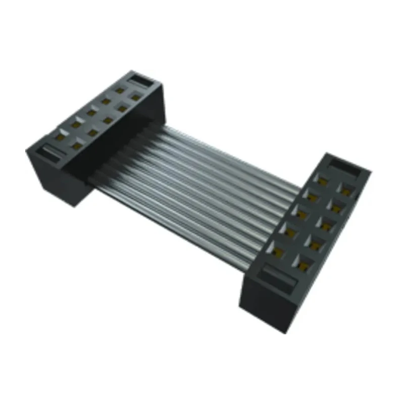 Samtec Flat Ribbon IDC Socket Cable Assembly, Black Glass Filled Polyester Jacket, 3.175 mm Length TCSD-20-D-03.00-01-N