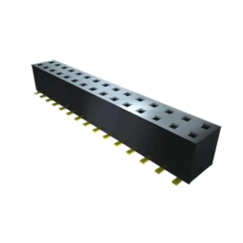 Samtec PCB Socket, 26-Contact, 2 Row, 2 mm Pitch, Surface Mount, Straight Orientation TLE-113-01-G-DV-A
