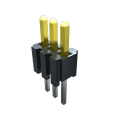 Samtec TMS Series Right Angle Through Hole Pin Header, 2 Contact(s), 1.27 mm Pitch, 1 Row, Unshrouded TMS-102-02-G-S-RA