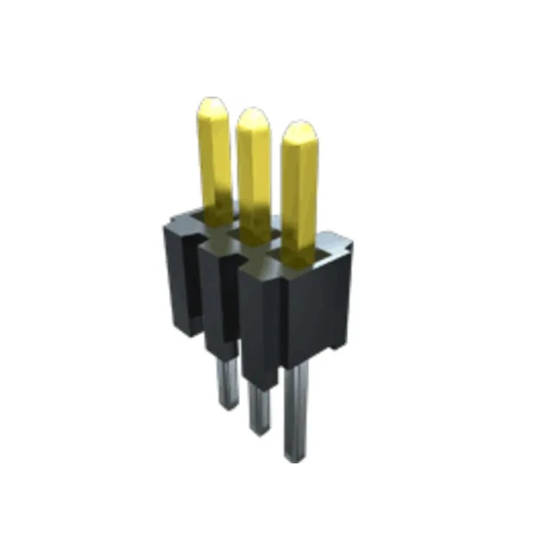 Samtec TMS Series Right Angle Through Hole Pin Header, 2 Contact(s), 1.27 mm Pitch, 1 Row, Unshrouded TMS-102-02-G-S-RA