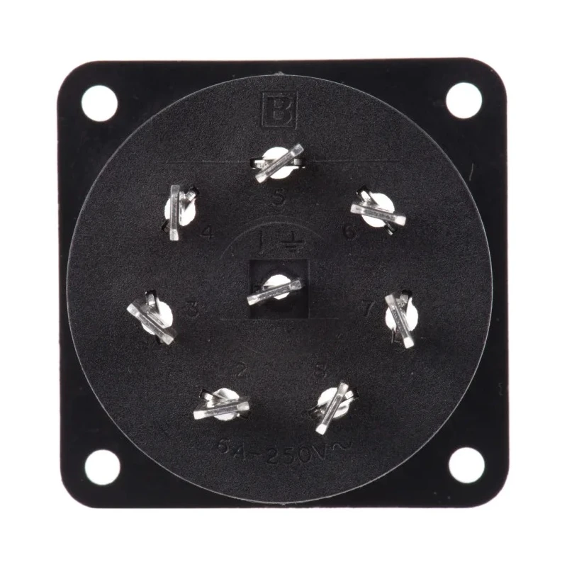 Bulgin Power Connector Panel Mount, 8 Pole, Female, 250V AC 6A Nylon Housing PX0552