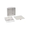 CAMDENBOSS 1500 Series Grey Light Grey Lid Plastic Enclosure, Universal Smart Kit IP40, 100 mm x 100 mm x CB1500-10SGY-KIT