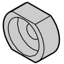 nVent SCHROFF Metal Sleeve for EuropacPRO Subracks, Brass Nickel Plated M2.5 Thread, 6 mm Height 8 mm Width, 100 21100-660