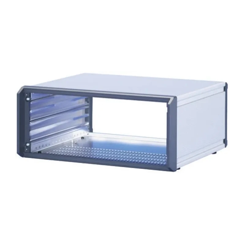 nVent SCHROFF 3U 19 in Ventilated Rack Mount Case Aluminium Frame Acrylic Glass Front Panel 14576-101
