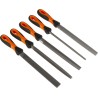 Bahco Second-Cut Engineers Half Round File 200 mm Length, 5 Pieces with Handles 1-477-08-2-2