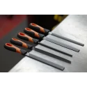 Bahco Second-Cut Engineers Half Round File 200 mm Length, 5 Pieces with Handles 1-477-08-2-2