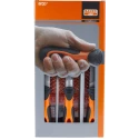 Bahco Second-Cut Engineers Half Round File 200 mm Length, 5 Pieces with Handles 1-477-08-2-2