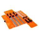 Bahco Second-Cut Engineers Half Round File 200 mm Length, 5 Pieces with Handles 1-477-08-2-2