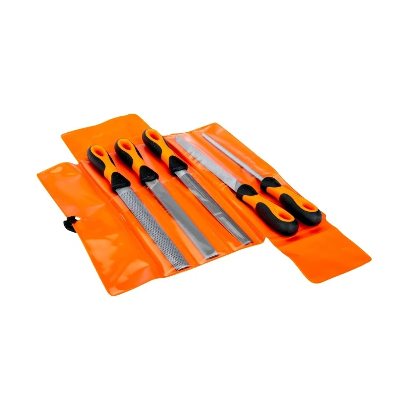 Bahco Second-Cut Engineers Half Round File 200 mm Length, 5 Pieces with Handles 1-477-08-2-2