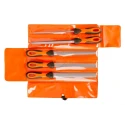 Bahco Second-Cut Engineers Half Round File 200 mm Length, 5 Pieces with Handles 1-477-08-2-2