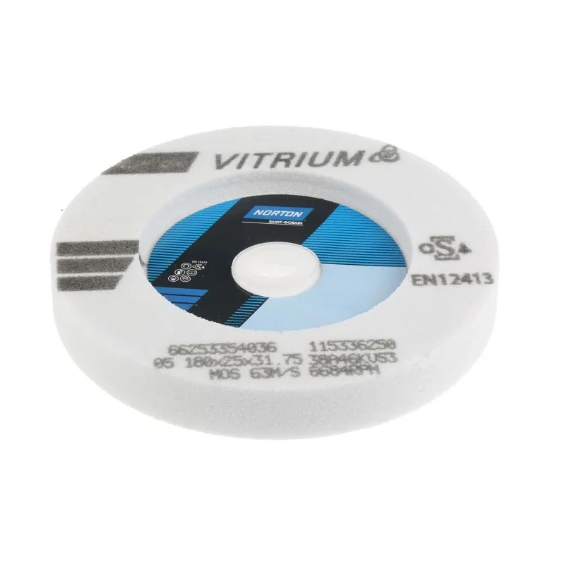 Norton VITRIUM 3 Straight Wheel Aluminium Oxide Abrasive Wheel 180mm Diameter P46 Grit 66253354036