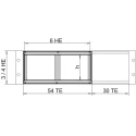 nVent SCHROFF EuropacPRO Series Rack Mount Kit for Use with Double Euroboards in 3 U Rack Unit 24564-117