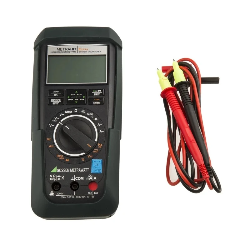 Gossen Metrawatt Handheld Multimeter True RMS with LCD Display, 10mΩ Resistance Resolution, CAT III CAT IV Safety M250A