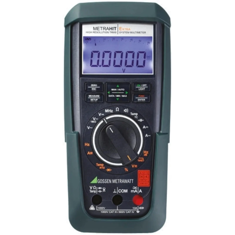 Gossen Metrawatt Handheld Multimeter True RMS with LCD Display, 10mΩ Resistance Resolution, CAT III CAT IV Safety M250A