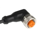 ifm electronic Sensor Actuator Cable Female 4-Way M12 to Free End, Polyurethane Jacket, 10m Length EVC009