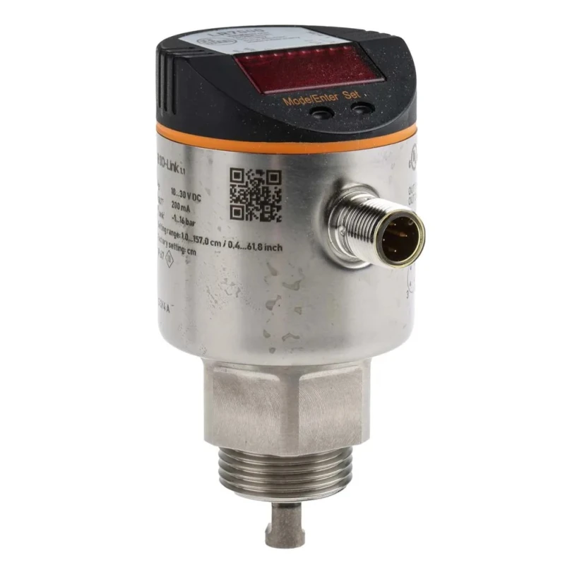ifm electronic Electronic Level Sensor Screw Mount Fluorelastomer PTFE Gasket Stainless Steel Housing LR7000
