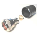 Amphenol Limited Circular Connector Backshell 22mm Aluminium Alloy Grey Straight Orientation BK4Size 