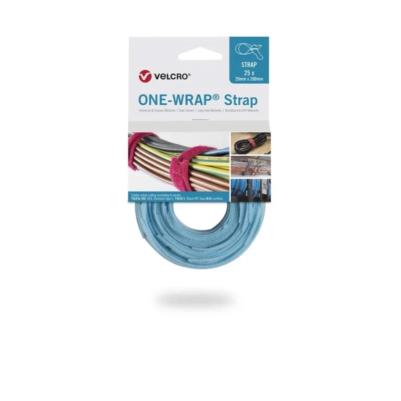 VELCRO® Royal Blue Reclosable Fastener 20mm Width x 200mm Length, Polyamide Polypropylene Material, Loop Type VEL-OW64503