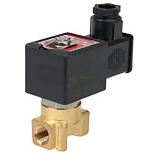 EMERSON ? ASCO 2 Port Normally Closed Brass Body Solenoid Valve 1/4 in, 230V AC E262C022-007