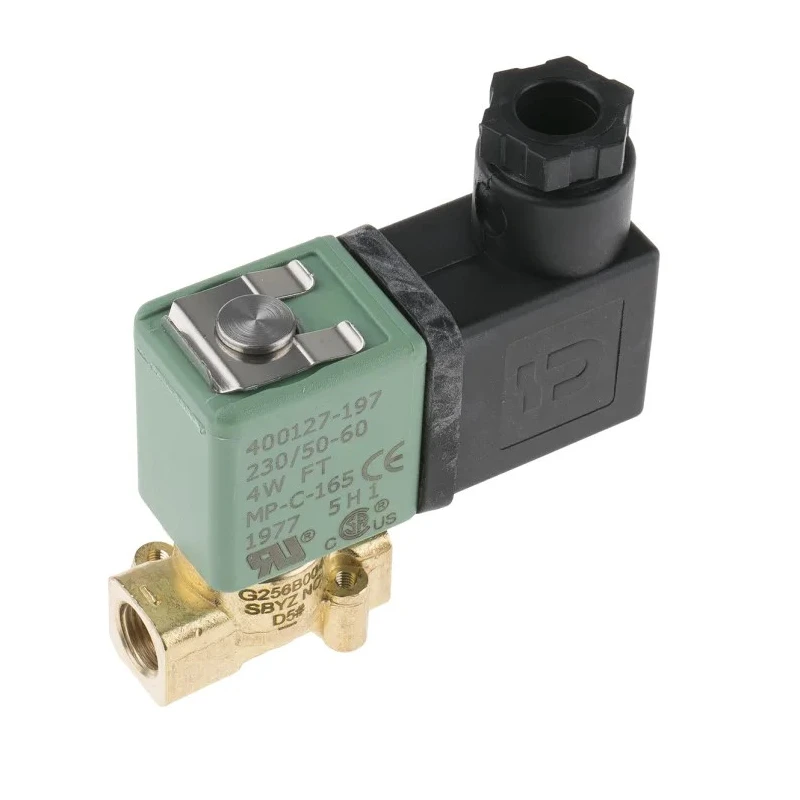 EMERSON ? ASCO Solenoid Valve 2 Port Normally Closed Brass Body 1/8 in G Female 230V AC G256A004SBA8