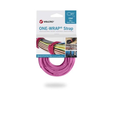 VELCRO® Purple Reclosable Fastener 20mm x 200mm Polypropylene Loop One-Wrap VEL-OW64507