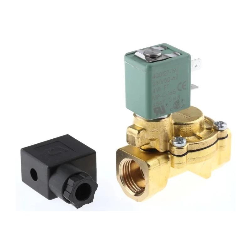 EMERSON ? ASCO 2 Port Normally Closed Brass Body Solenoid Valve 230V AC E238D002-076