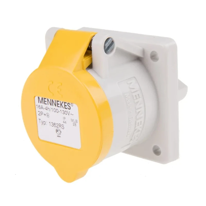 MENNEKES Industrial Power Connector 16A 110V Panel Mount Yellow IP44 IP44 