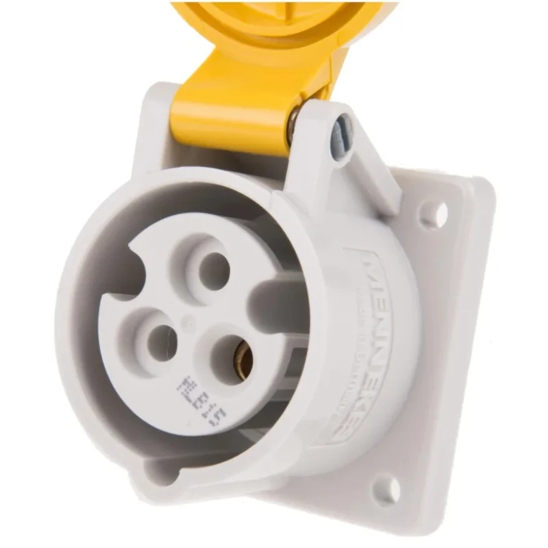 MENNEKES Industrial Power Connector 16A 110V Panel Mount Yellow IP44 IP44 