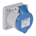 MENNEKES Industrial Power Connector Panel Mount 16A 230V IP44 Blue 3-Pole IP44