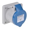MENNEKES Industrial Power Connector Panel Mount 16A 230V IP44 Blue 3-Pole IP44