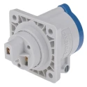 MENNEKES Industrial Power Connector Panel Mount 16A 230V IP44 Blue 3-Pole IP44