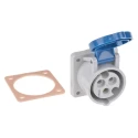 MENNEKES Industrial Power Connector Panel Mount 16A 230V IP44 Blue 3-Pole IP44