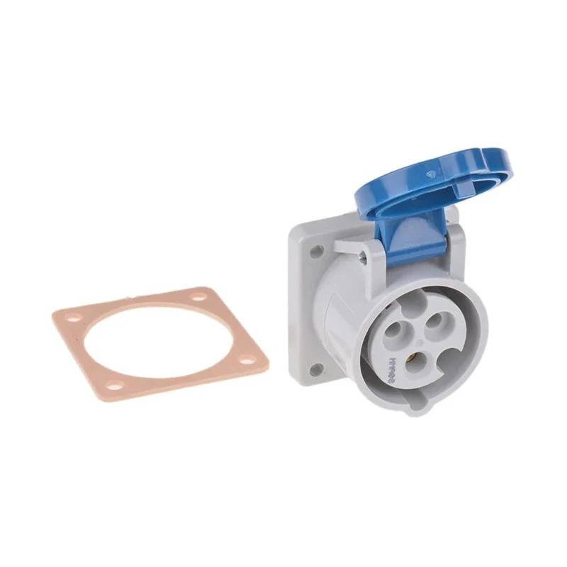 MENNEKES Industrial Power Connector Panel Mount 16A 230V IP44 Blue 3-Pole IP44