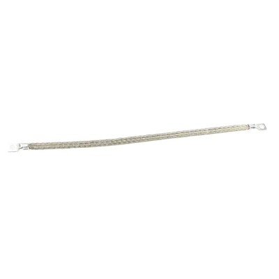 RS PRO Braided Wire Tin Copper 24.13 mm² CSA M8 Stud Size 2 x 24 x 16 x 0.2 mm 0.4 m BS4109 BS EN 13602:2002 489-157