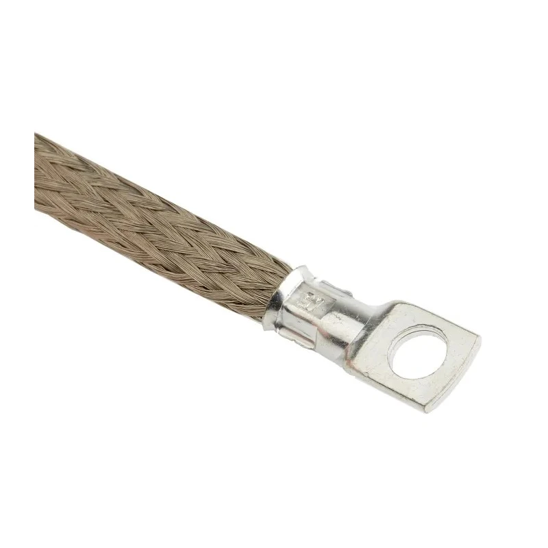 RS PRO Braided Wire Tin Copper 24.13 mm² CSA M8 Stud Size 2 x 24 x 16 x 0.2 mm 0.4 m BS4109 BS EN 13602:2002 489-157