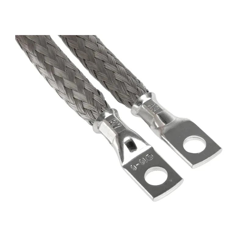 RS PRO Braided Wire Tin Copper Wire 15.08 mm² CSA M6 Stud Size 24 x 20 x 0.2 mm 0.4 m 489-169