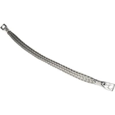 RS PRO Braided Wire 15.08 mm² CSA Tin Copper Wire M6 Stud Size 24 x 20 x 0.2 mm 0.25 m 489-163