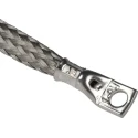 RS PRO Braided Wire 15.08 mm² CSA Tin Copper Wire M6 Stud Size 24 x 20 x 0.2 mm 0.25 m 489-163