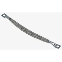 RS PRO Braided Wire Tin Copper, 8.29 mm² CSA, M5 Stud Size, 24 x 11 x 0.2 mm, 0.15 m Length, BS EN 13602:2002, BS4109 489-204