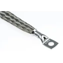 RS PRO Braided Wire Tin Copper, 8.29 mm² CSA, M5 Stud Size, 24 x 11 x 0.2 mm, 0.15 m Length, BS EN 13602:2002, BS4109 489-204