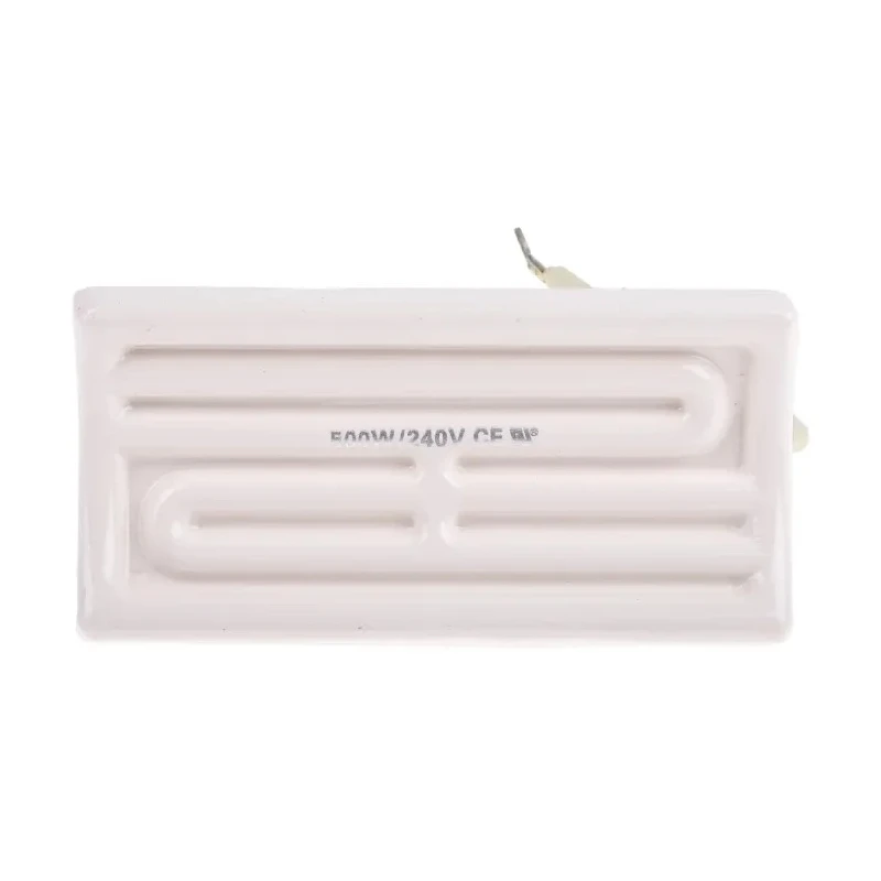 RS PRO Ceramic Heating Element 500 W 230V AC Glazed Curved 122mm x 60mm 198-8529