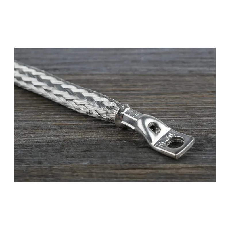 RS PRO Braided Wire 10.05 mm² CSA M6 Stud Size 24 x 20 x 0.2 mm 150 mm Tin Copper Wire BS4109 BS EN 13602:2002 489-210