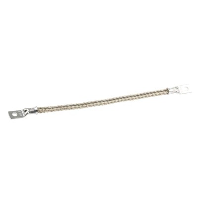 RS PRO Braided Wire Tin Copper, 10.05 mm² CSA, M5 Stud Size, 16 x 20 x 0.2 mm, 0.2 m Length 489-214