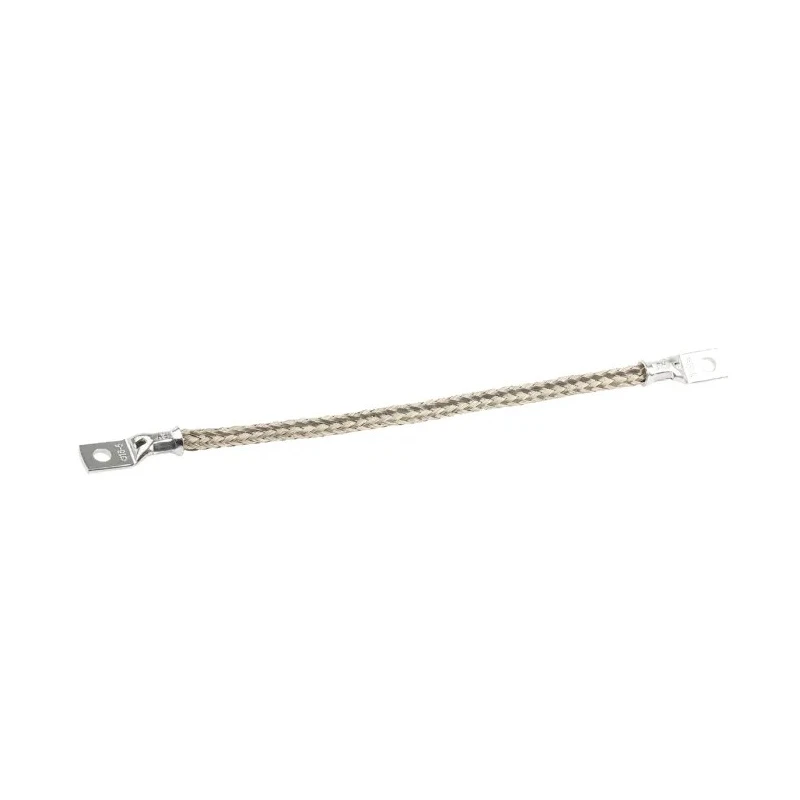 RS PRO Braided Wire Tin Copper, 10.05 mm² CSA, M5 Stud Size, 16 x 20 x 0.2 mm, 0.2 m Length 489-214