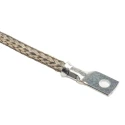 RS PRO Braided Wire Tin Copper, 10.05 mm² CSA, M5 Stud Size, 16 x 20 x 0.2 mm, 0.2 m Length 489-214