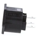 Bulgin C13 Straight Panel Mount IEC Connector, 250V, 10A, Male, Rewireable PX0793/63