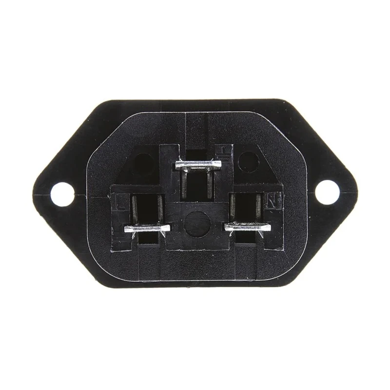 Bulgin C13 Straight Panel Mount IEC Connector, 250V, 10A, Male, Rewireable PX0793/63