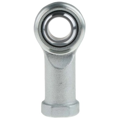 RS PRO M20 x 1.5 Female Steel Rod End, 20mm Bore, Metric Thread, Galvanised Zinc Coating 198-9033